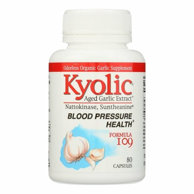 #ad Kyolic Aged Garlic Extract Blood Pressure Health Formula 109 Capsules 80 Count $29.32