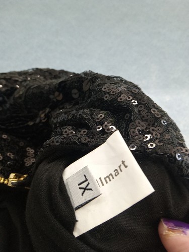 Yollmart Black Sequins Tassel Booty Shorts Dance Tour Festival Bottoms XL - Picture 4 of 5