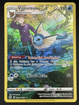 Vaporeon TG02/TG30 Pokemon SWSH09: Brilliant Stars Trainer Gallery Ultra Rare NM