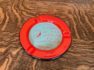 Chicago Worlds Fair 1933 Enamel Ashtray