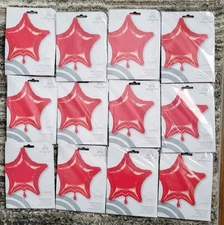 12 Anagram Jumbo Foil 32" Red Star Balloons