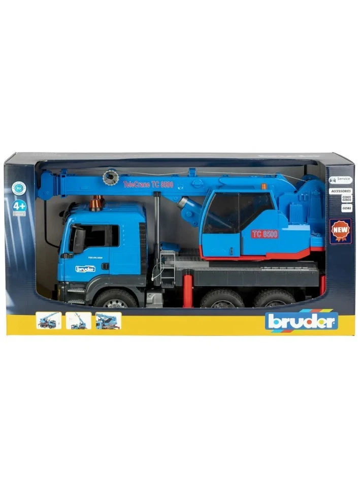 BRUDER 1:16 CAMION AUTOGRU MAN TGS 26.500 TELECRANE TC 8500 ART 03771 - Immagine 4 di 4