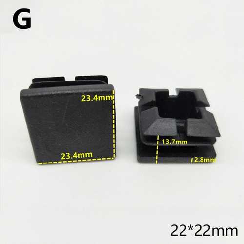 10Pcs Pipe Plugs Plastic End Black Square Cap Tube Pipe Plug Inserts Box Cover - Picture 19 of 24