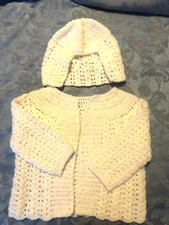 Handmade Unisex Baby Sweater and Hat Set