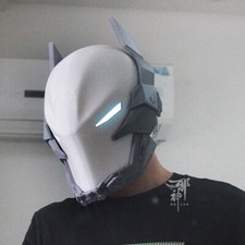 Cosplay Batman Arkham Knight 3D Printing Helmet Unpainted White Wearable Mask