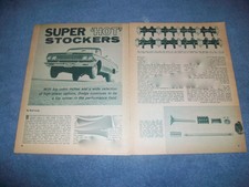 426 Chrysler Wedge Vintage Tech Info Article Super Hot Stockers Mopar Dodge