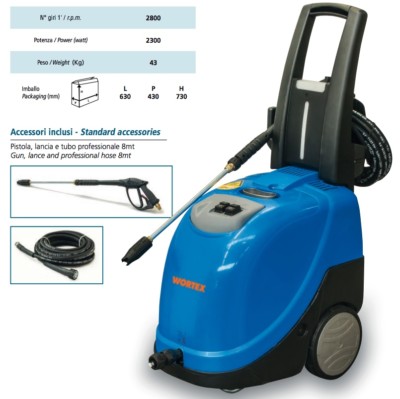 Wortex VAPO 8/110 Diesel Wasser-Hochdruckreiniger Warmwasser 90°C 2300 W