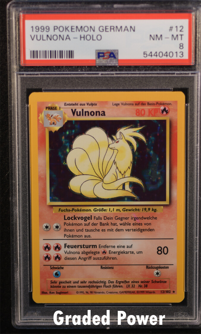 Base Set Unlimited German Ninetales GERMAN PSA 8 HOLO (4013) 12