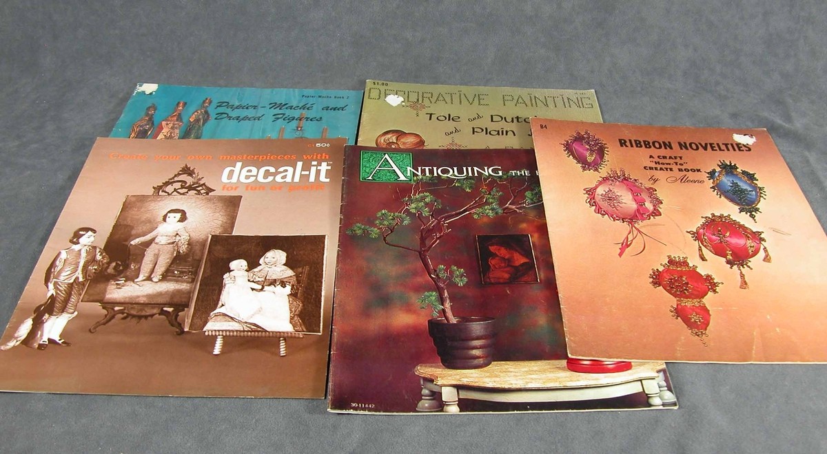 Vintage 1960s Craft Books Papier Mache Tole Dutch Painting