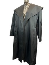Vintage Lifestyles 80  s Designs by Andrea Ungar Raincoat Black Lined Pockets