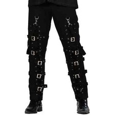 Mens Electra Bondage Rave Gothic Cyber Chain Gothic Jeans Punk Rock Tripp Pants