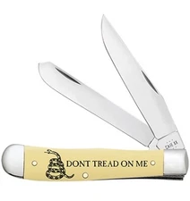 Case XX USA 2024 Smooth Yellow “Don’t Tread On Me Trapper” Pocket Knife