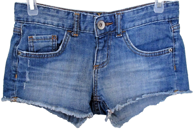 Mossimo Stretch Denim Blue Jean Hoochie Mama Shortie Shorts Size 3