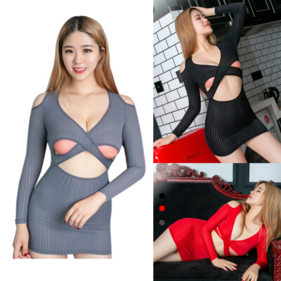 Lady Sheer Striped Dress Micro Mini 