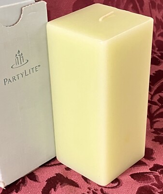 PartyLite LEMONGRASS 3 x 6 Square Pillar Candle K0691 New NIB Lemon Grass HTF