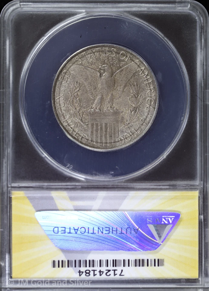 1915-S 50C Panama-Pacific Exposition Commemorative Half Dollar ANACS AU 55 - Image 2 of 4