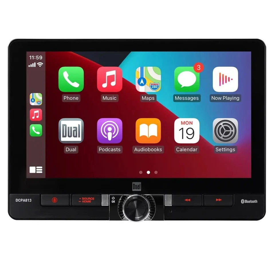 Dual DCPA813 8" Screen Car Stereo w/Wireless Apple Carplay & Backup Reverse CAM - Image 4 of 4