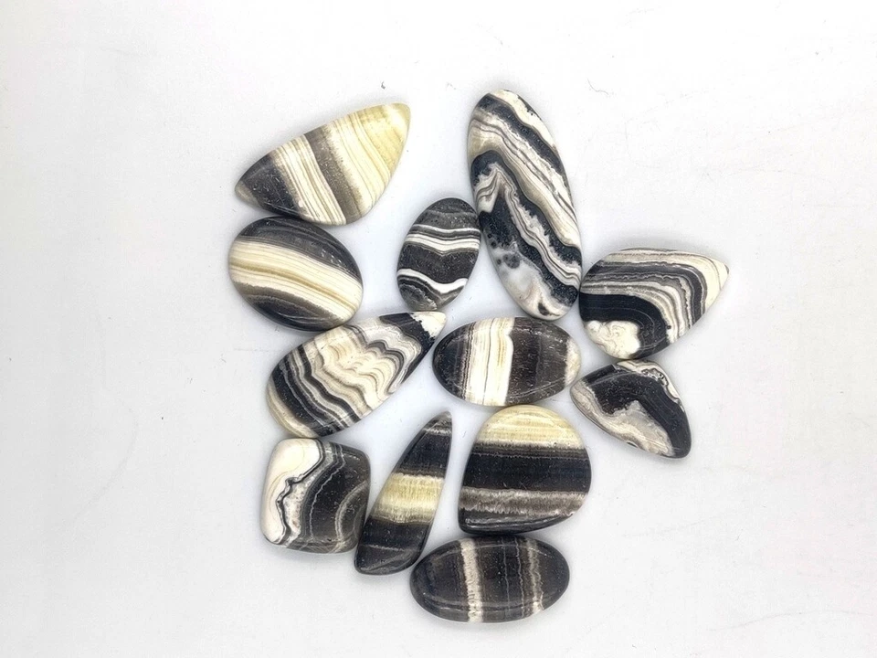 Lote atacado de pedras preciosas naturais ônix zebra qualidade incrível de pedra preciosa 71578 - Imagem 2 de 4