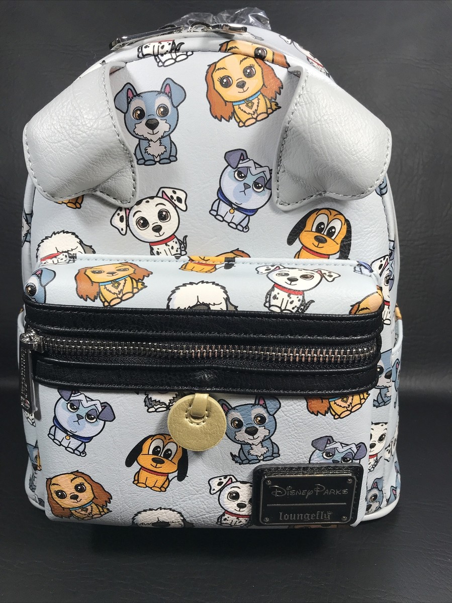 Loungefly Disney Parks Dog Pattern Backpack - Gray and Black NWT Loungefly Allover DISNEY Parks DOGS MINI BACKPACK Max  main image 3