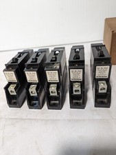 Box Of 5 Heinemann X0411 50A Circuit Breakers, 120/240VAC, 1 Pole