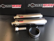 Powertech Freetech approved silencer exhaust Titanium or Stainless, Slip on 51mm