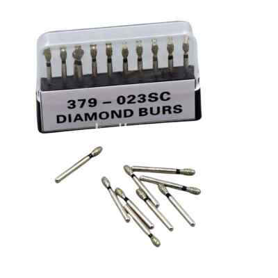 Acero Buergerianum 10 Pezzi Frese Dentali Diamantate Super Grosse 379/023SC FG Uovo - Per Alta Velocità, Colore Nero Testine Oral B 3d White - Foto 4
