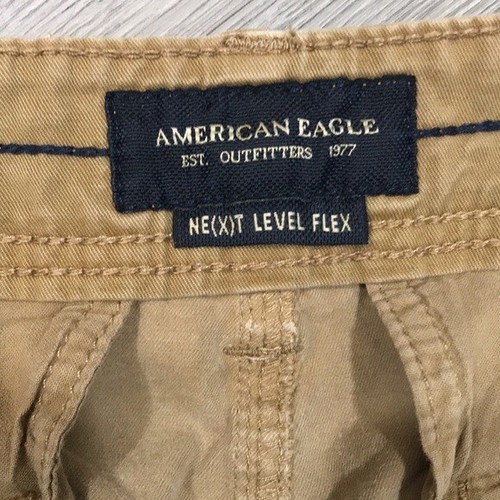 American Eagle size 30 Khaki Cargo Shorts Next Level Stretch Casual Comfort - Picture 8 of 10