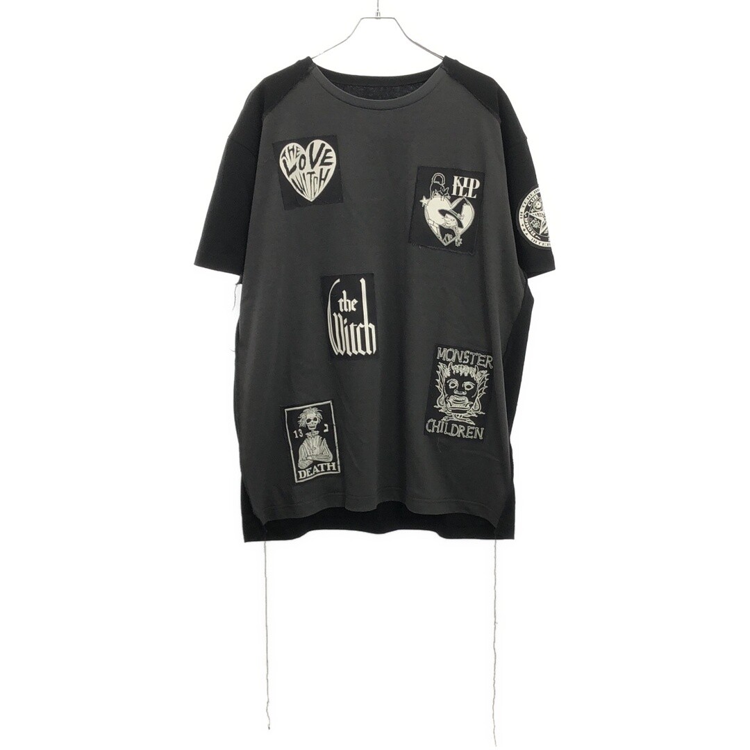 KIDILL SAMPLE 24SS DOCKING PATCH T-SHIRT BLACK x GRAY Used KIDILL SAMPLE 24SS DOCKING PATCH T-SHIRT BLACK x GRAY Used