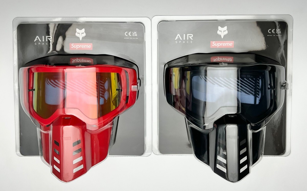 SUPREME FOX RACING GOGGLES ****BOTH RED & BLACK PAIR IN