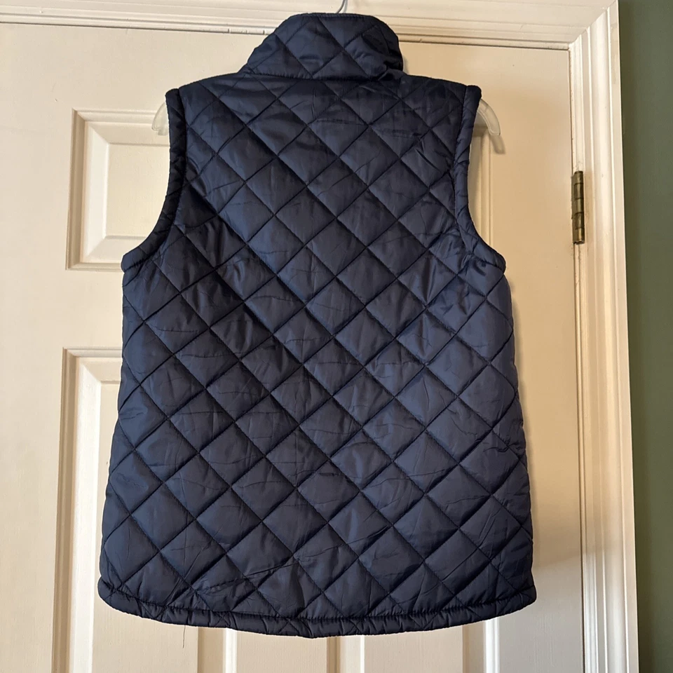 Lexi York Reversible Vest Womens Large Navy And Cream  Quilted Fleece   - Image 2 of 2