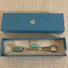 Vintage WEB Company Baby Pewter Toothbrush NIB
