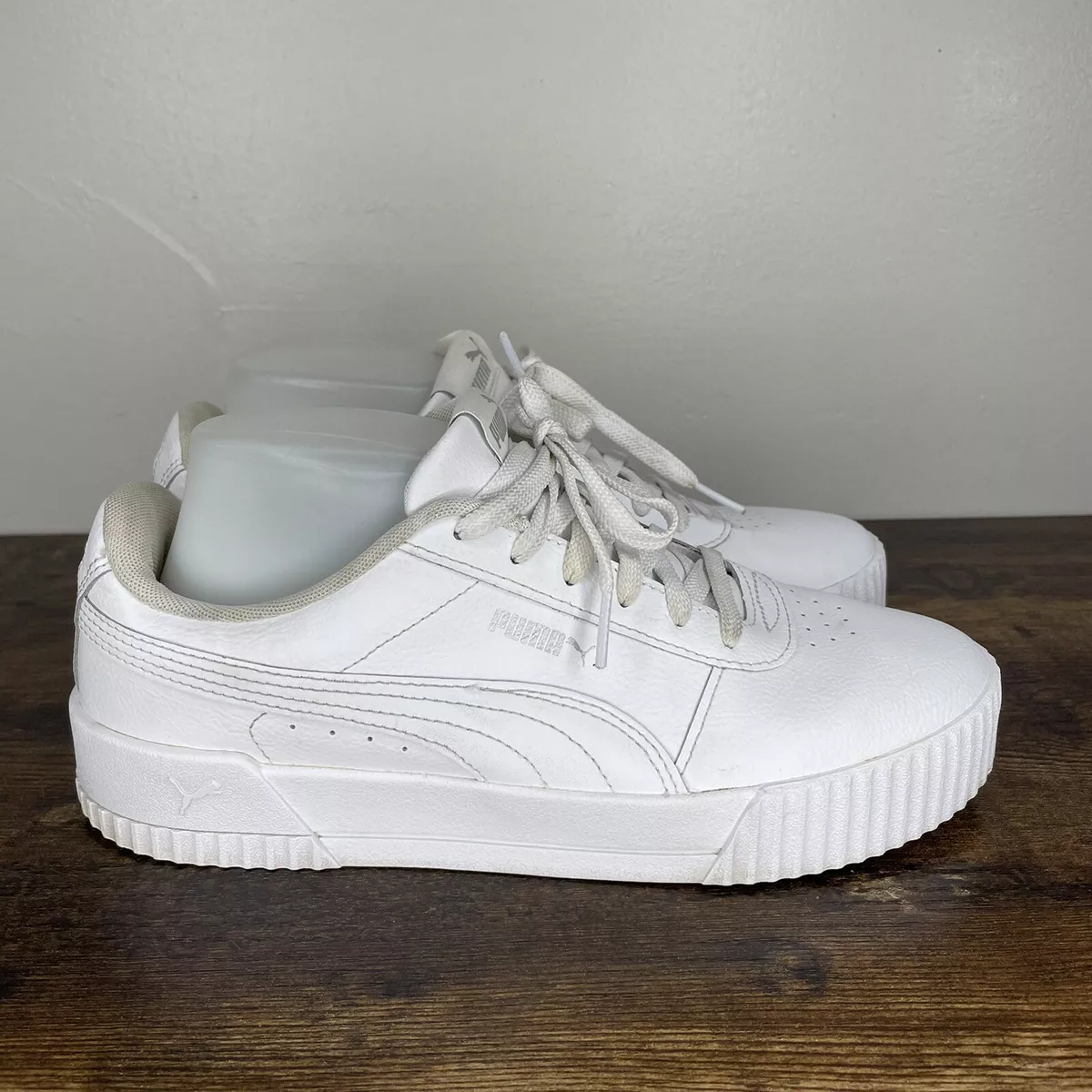 Puma Carina L Womens Size 10 White Sneakers Casual Platform Shoes