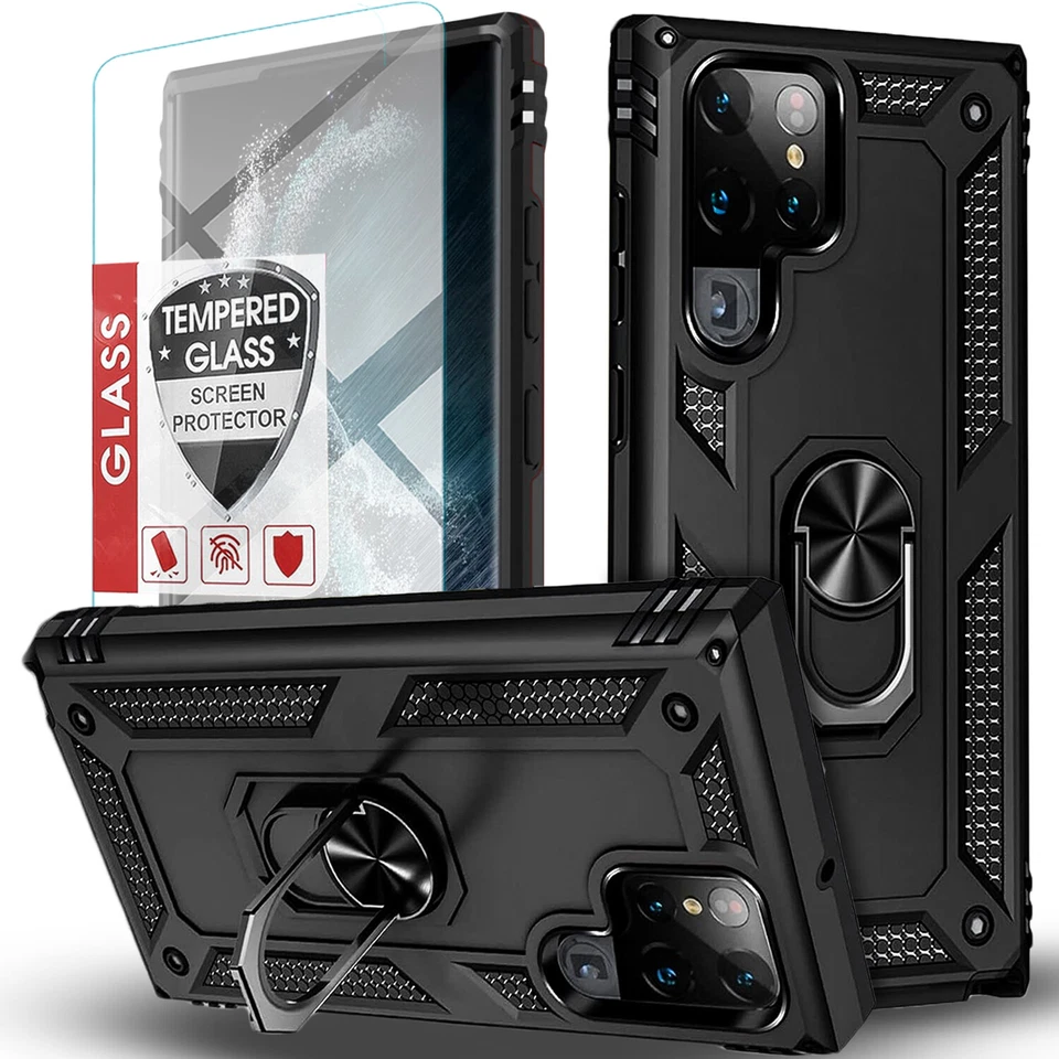 Funda para teléfono Samsung Galaxy S25 Ultra S24 S23 S22 S21 FE + Pantalla de vidrio Foto 3 de 4