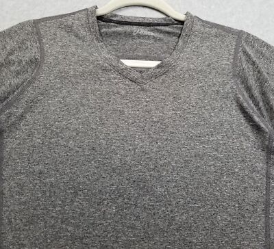 Asics Activewear T Shirt Men's Medium M Gray Short Sleeve Stretch