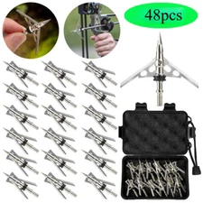 48Pcs Raging Hypodermic Trypan 2 Blade 100Grain 2" Cut Dia Expandable Broadheads