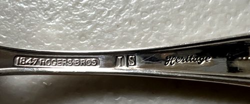 1847 Rogers Bros. Silverplate HERITAGE Set of 7 Teaspoons 6” 1968 - Picture 5 of 5