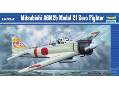 Produktbild von 02405 Bausatz Trumpeter 02405 Modellbausatz Mitsubishi A6M2b Zero Typ 21 Im Maßstab 1:24 Modellbau Ab 14 Jahren