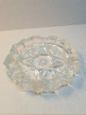 Vintage Star Pattern Glass Ashtray