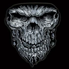 GIANT SKULL EMBROIDERED JACKET VEST 11*10 INCH (XXL) BIKER PATCH BY MILTACUSA