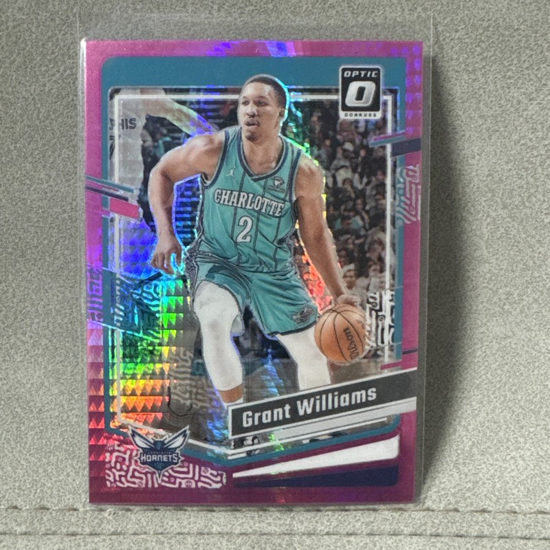 2023-24 Donruss Optic Grant Williams #103 Hyper Pink Prizm Charlotte Hornets