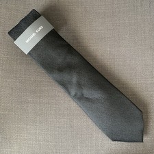 Michael Kors Men's Neck Tie Black Bronson Solid Silk Blend MSRP 69.50