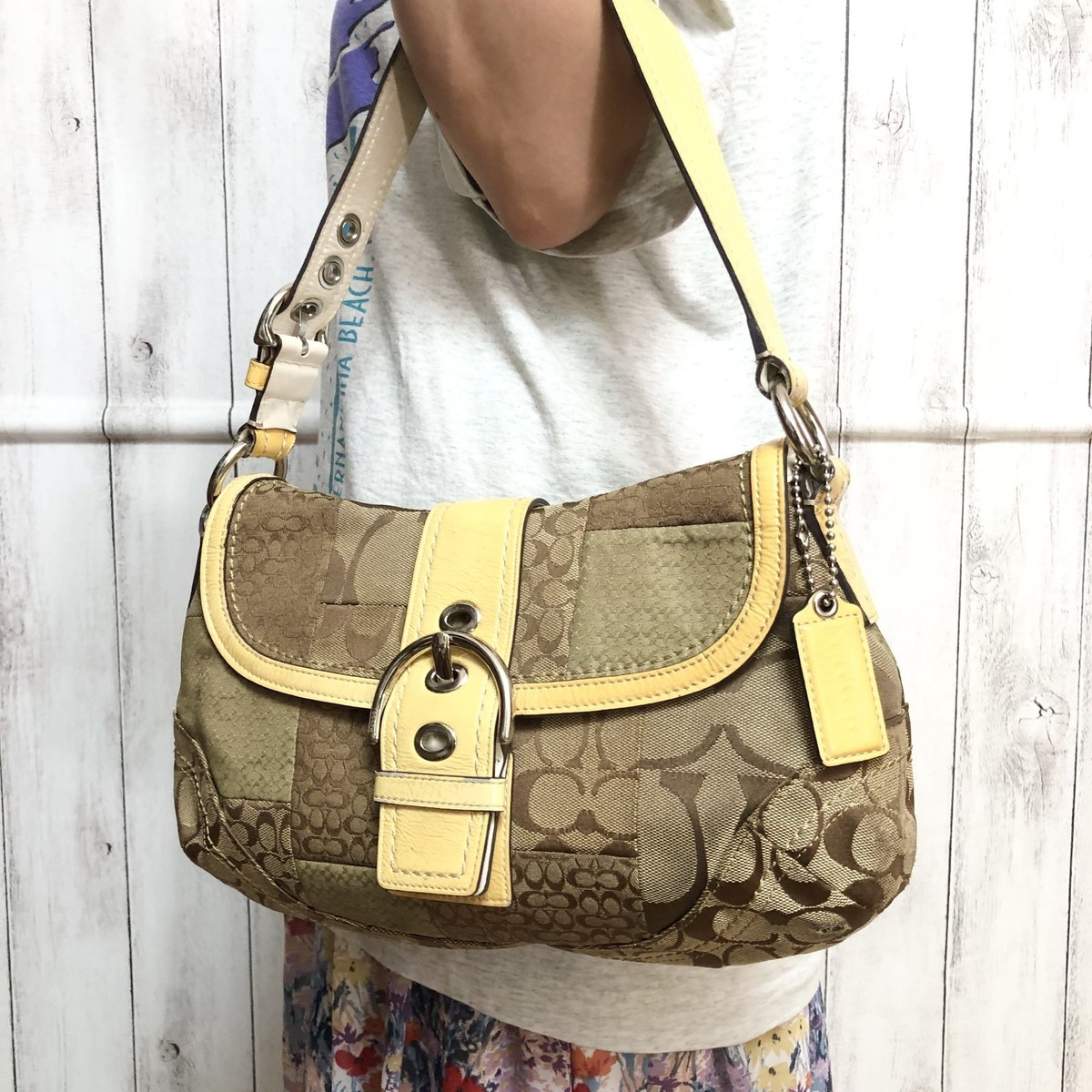 Coach Soho signature Hand bag Brown