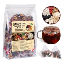 Ginseng Five Treasures Kidney Tea, Traditional Chinese Herbal TeaBags, Natura...