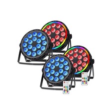 RGBW Par Lights DMX, 70W 18LEDs Stage Par Light with Rainbow LED Strip Remote...