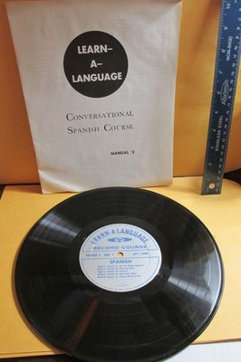 Vintage Learn A Language Spanish Record Course 1-5  33rpm