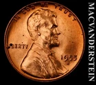 1955-S Lincoln Wheat Cent- Choice Gem Brilliant Uncirculated- Luster #L5372