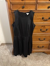 Women's Sleeveless Dress Gap Midi Black Size 4 with Pockets