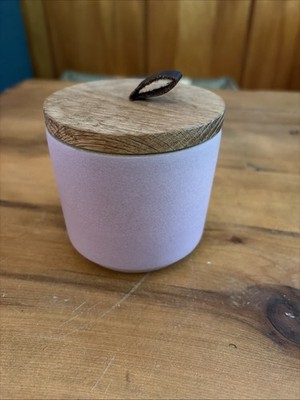 Heath Ceramics Canister With Wood Lid In Lavender