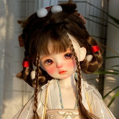 Handmade 1/6 BJD Doll SD Resin Joint Face Makeup Eyes Lovely Girl Bare Doll Toys