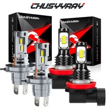 For Mitsubishi Mirage 2014-2019 Led Headlight Highlow Fog Lights 4x Bulbs Kit For Mitsubishi Mirage 2014-2019 Led Headlight Highlow Fog Lights 4x Bulbs Kit